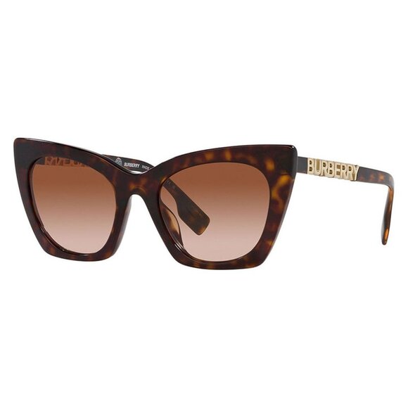NWT BURBERRY SUNGLASSES WOMEN CAT EYE HAVANA - Picture 1 of 3